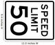 Speed Limit Sign 50mph Wall Decal