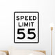 Speed Limit Sign 55 Wall Decal