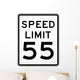 Speed Limit Sign 55 Wall Decal