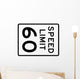 Speed Limit Sign 60mph Wall Decal