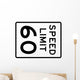 Speed Limit Sign 60mph Wall Decal