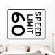 Speed Limit Sign 60mph Wall Decal
