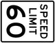 Speed Limit Sign 60mph Wall Decal