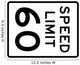 Speed Limit Sign 60mph Wall Decal