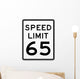 Speed Limit Sign 65 Wall Decal
