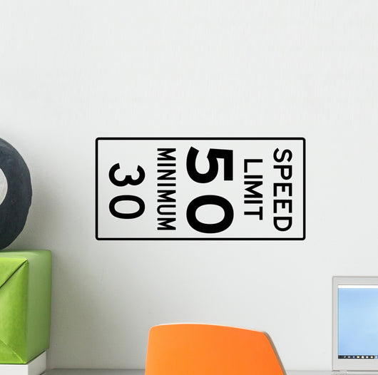 Speed Limit Sign 50 Wall Decal