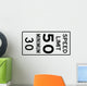 Speed Limit Sign 50 Wall Decal