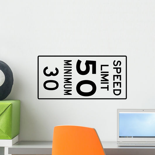 Speed Limit Sign 50 Wall Decal
