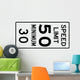 Speed Limit Sign 50 Wall Decal