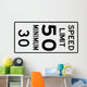 Speed Limit Sign 50 Wall Decal