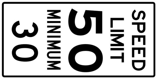 Speed Limit Sign 50 Wall Decal