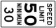 Speed Limit Sign 50 Wall Decal