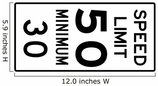 Speed Limit Sign 50 Wall Decal
