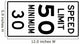 Speed Limit Sign 50 Wall Decal