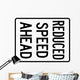 Reduce Speed Ahead Sign Wall Decal