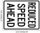 Reduce Speed Ahead Sign Wall Decal