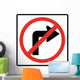 No Right Turn Symbol Wall Decal