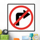 No Right Turn Symbol Wall Decal