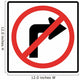 No Right Turn Symbol Wall Decal