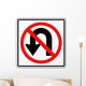 No U Turns Symbol Wall Decal