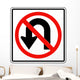 No U Turns Symbol Wall Decal