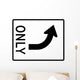 Left Turn Only Sign Wall Decal