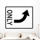 Left Turn Only Sign Wall Decal