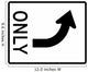 Left Turn Only Sign Wall Decal