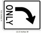 Right Turn Only Sign Wall Decal