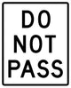 Do Not Pass Sign Wall Decal