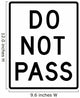 Do Not Pass Sign Wall Decal