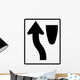 Merge to Left Sign Wall Decal