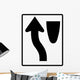 Merge to Left Sign Wall Decal