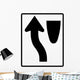 Merge to Left Sign Wall Decal