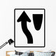 Merge to Left Sign Wall Decal