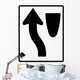 Merge to Left Sign Wall Decal