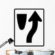 Merge to Right Sign Wall Decal