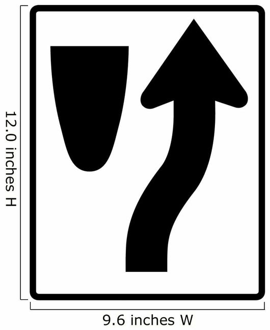 Merge to Right Sign Wall Decal - WallMonkeys.com – Wallmonkeys
