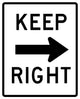 Keep Right Arrow Sign Wall Decal