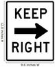 Keep Right Arrow Sign Wall Decal