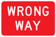 Wrong Way Sign Wall Decal