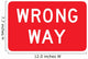 Wrong Way Sign Wall Decal