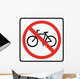 No Bicycles Symbol Sign Wall Decal