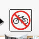 No Bicycles Symbol Sign Wall Decal