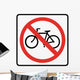 No Bicycles Symbol Sign Wall Decal