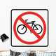 No Bicycles Symbol Sign Wall Decal