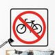 No Bicycles Symbol Sign Wall Decal