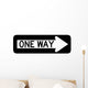 One Way to the Right Sign Wall Decal