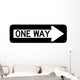 One Way to the Right Sign Wall Decal