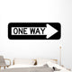 One Way to the Right Sign Wall Decal
